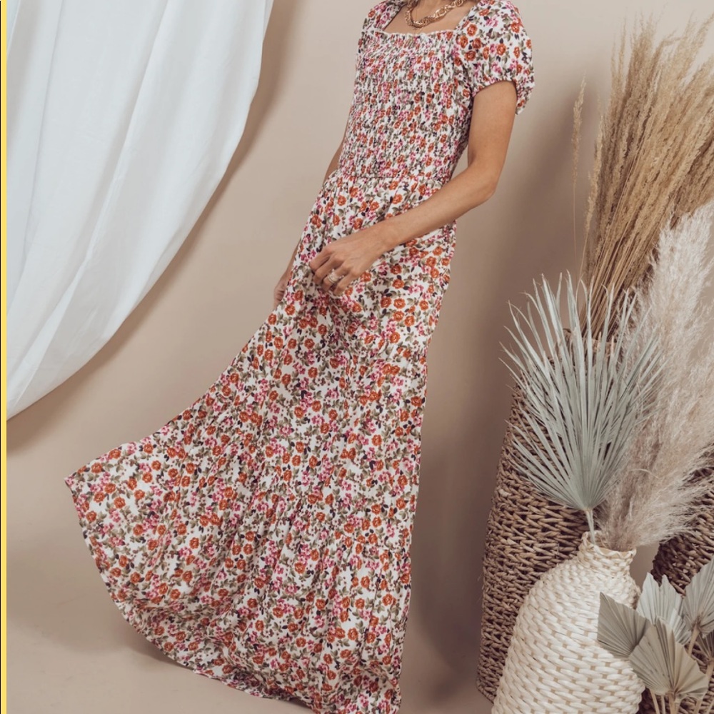 ISO: Stevie Hender Short Sleeve Floral Maxi